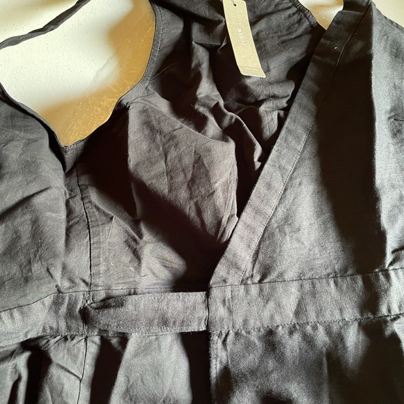 J.Crew linen wrap dress black J4732 - Picture 5 of 6
